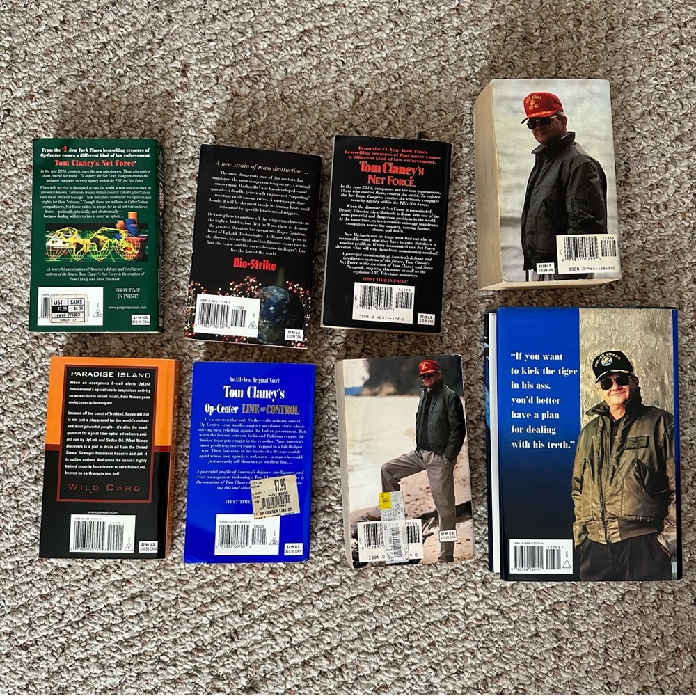 8 Tom Clancy Book Lot - Picture 2 of 3